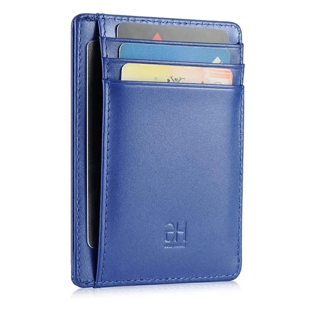 Leather Compact Card Holder Wallet
